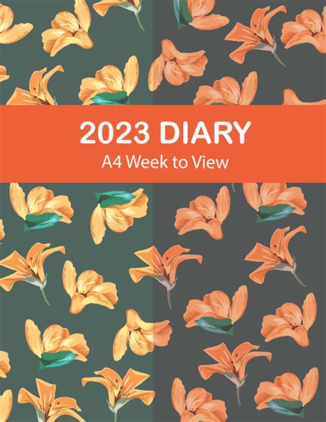 Buy 2023 Diary A4 Week To View Planner From January 2023 To Decembre