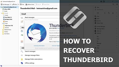 ⚕️how To Recover Emails📧 Contacts And Profiles In Mozilla Thunderbird