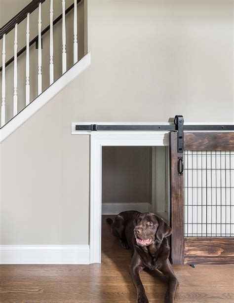 Dog Crate Under Staircase Design Ideas