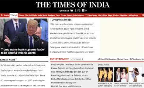 The Times of India ePaper PDF Download Today Newspaper