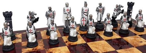 Medieval Times Crusades Knight Blue And White Set Of