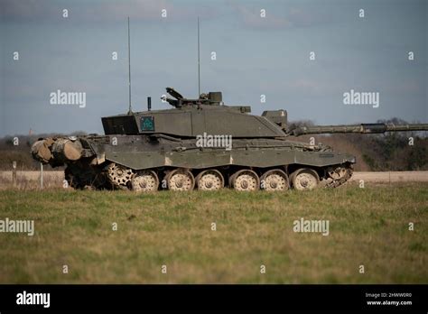 British Army Fv4034 Challenger 2 Main Battle Tank In Action On A