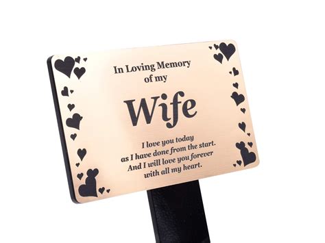 Buy Origindesigned Wife Memorial Plaque Stake In Loving Memory Of My