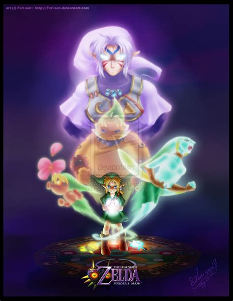 The Legend Of Zelda Majoras Mask Young Link Deku Link Goron Link