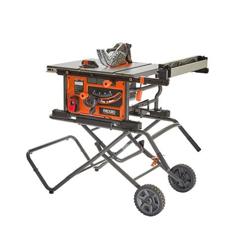 Ridgid 10 In Table Saw With Folding Stand R4550 The Home Depot
