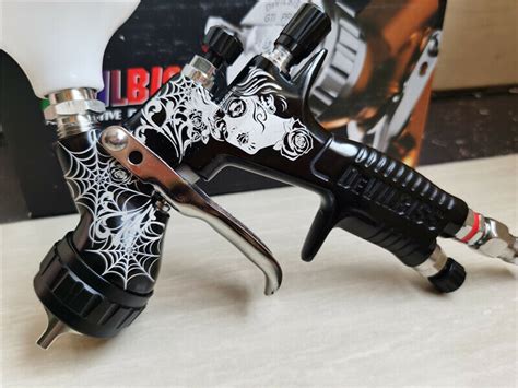 New Te Pro Tekna Copper Gravity Feed Paint Gun Gti Spray Gun