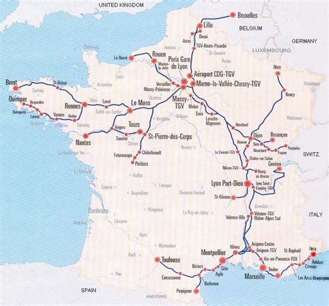Tgv Lines France Map