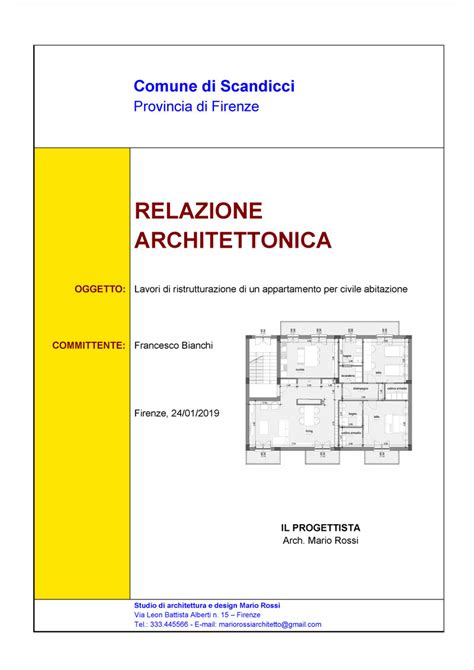 Relazione Tecnica Descrittiva Per Un Progetto Di Ristrutturazione La