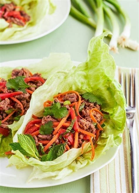 Asian Ground Beef Lettuce Wraps Myfitnesspal