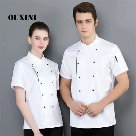 2019 Summer Chef Jacket Men And Womenkitchen Restaurant Cook Workwear