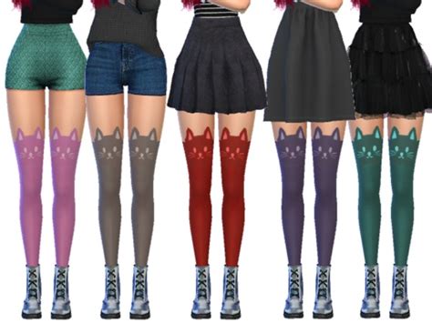 Kawaii Cat Stockings By Wickedkittie At Tsr Sims 4 Updates