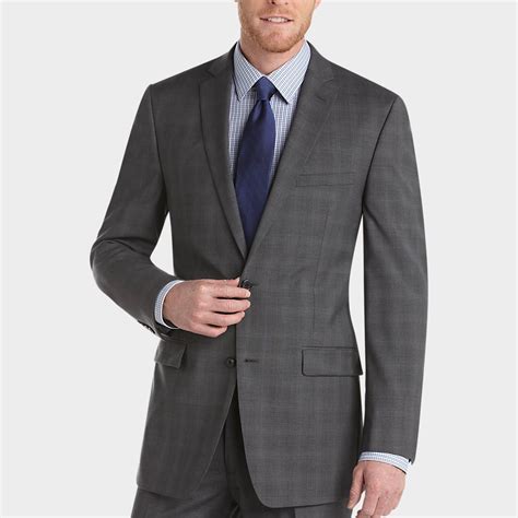 joseph abboud gray plaid slim fit suit men s suits men s wearhouse slim fit suit mens