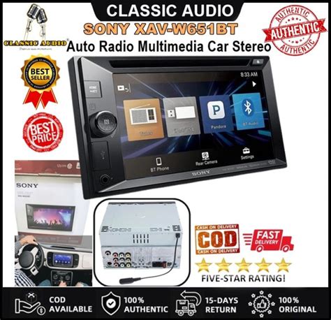 Sony Xav W651bt Auto Radio Multimedia Car Stereo Hd Dvd Receiver With