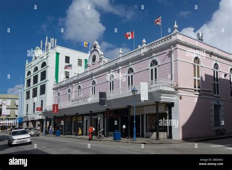 Barbados Bridgetown Street Scene Stock Photo Alamy