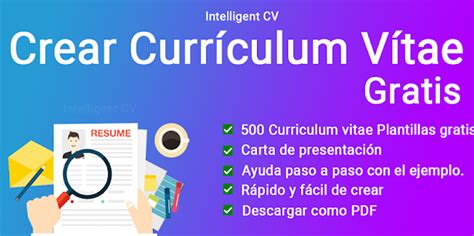 Step by step guidance with resume examples.3. App para crear Currículum Vítae Gratis