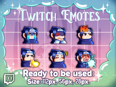 Cute Sasuke Uchiha From Naruto For Twitch Emotes Ready To Be Used
