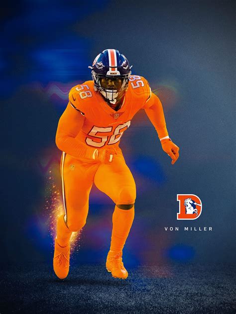 Pin by Troy Fuchs on Denver Broncos | Von miller broncos, Broncos color rush, Broncos football