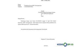 10 Contoh Surat Pengantar Dari Perusahaan Ke BPJS Kesehatan  Kodebpjs