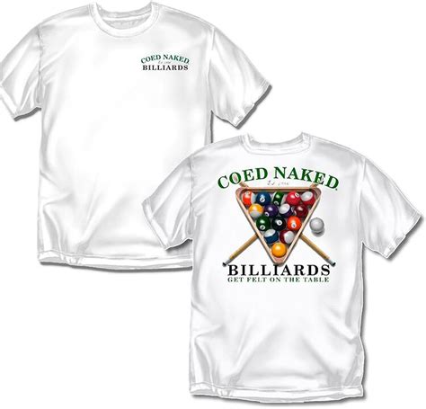 Coed Naked Billiards White Adult T Shirt L Billiards Amazon Canada