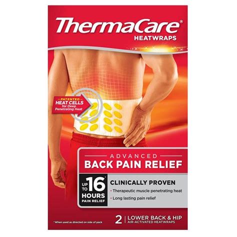 Thermacare Advanced Back Pain Therapy 2 Count Heatwraps Up To 16