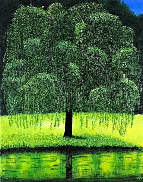 Weeping Willow Painting By Sherry Shedlowsky Fine Art America