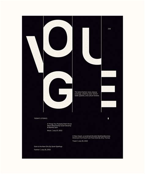 Vogue Magazine Poster Behance