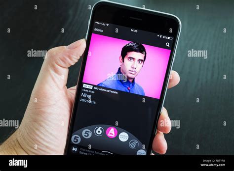 Bbc Iplayer Radio Streaming App Showing Asian Network On An Iphone 6 Plus Smart Phone Stock