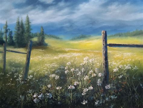 Flower Meadow Oil Painting By Kevin Hill Watch Short Oil Painting