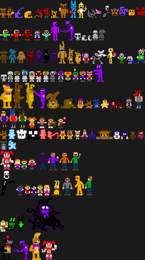Reddit Fivenightsatfreddys I Remade Every Character Sprite From