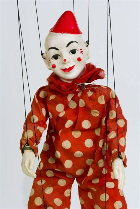 Vintage Mid Century Hazelle Marionette Teto The Clown String Puppet