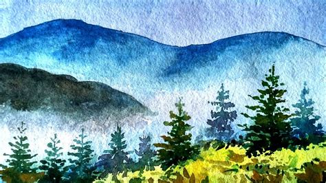 Painting Foggy Misty Mountains In Watercolor Paint With David YouTube