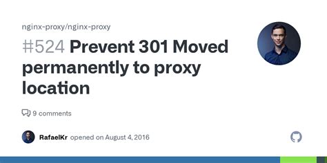 Prevent 301 Moved Permanently To Proxy Location · Issue 524 · Nginx Proxynginx Proxy · Github