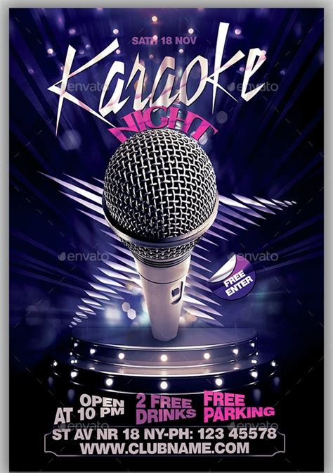 awesome karaoke flyer designs psd word ai eps vector design