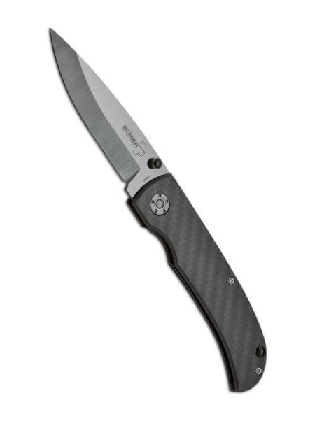Boker Plus Anti Grav Liner Lock Knife Carbon Fiber 3 25 Black Ceramic