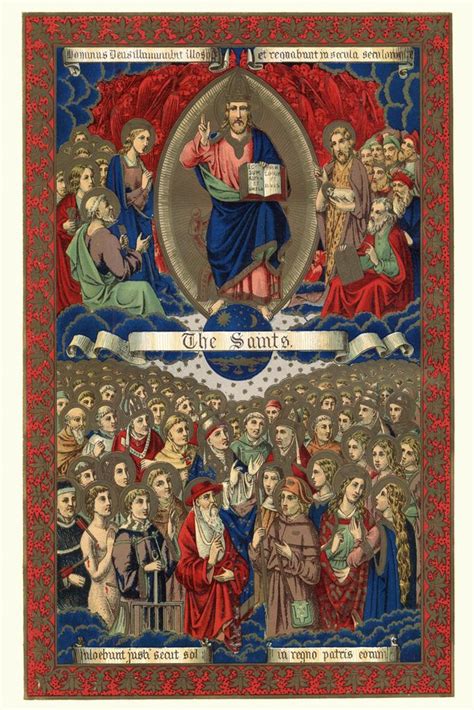 The Saints In Heaven Religious Art Print Cool Huge Large Giant Poster