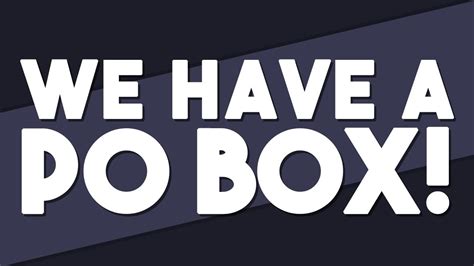 po box announcement youtube