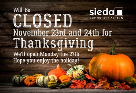 Maybe you would like to learn more about one of these? Closed for Thanksgiving - Sieda Community Action