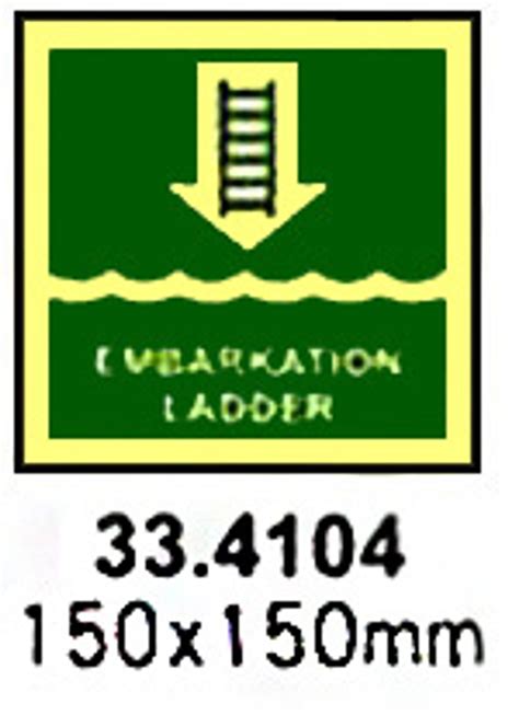 Impa 334104 Photoluminescent Imo Symbol Embarkation Ladder
