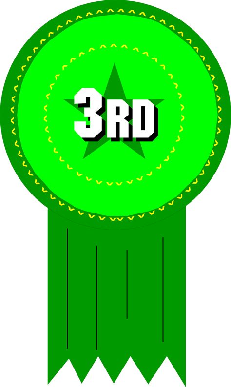 Award Free Stock Photo Illustration Of 3rd Place Ribbon 7943