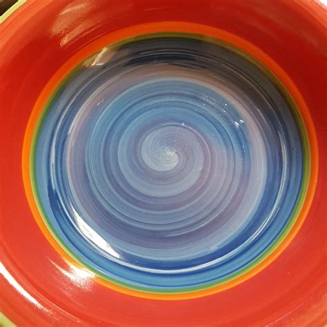 Royal Norfolk Mambo Bowls Set Of Stoneware Hand Painted Swirl