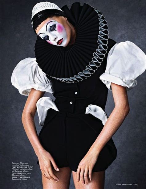 Joyful Pierrette Mina Cvetkovic As A Commedia Dellarte Clown By Christian Anwander For Vogue