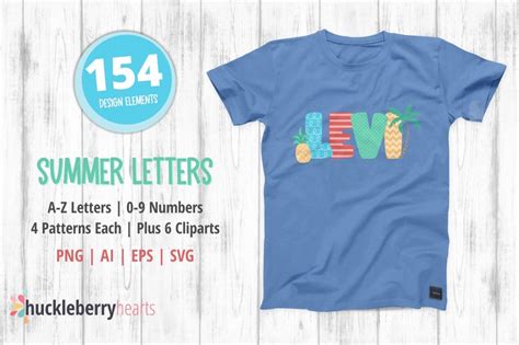 Summer Letters Clipart Alphabet Letters Svg Summer Letters Etsy