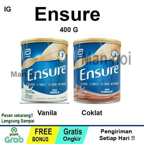 Jual Ensure Susu Rendah Laktosa Coklat 400g 400 G Shopee Indonesia