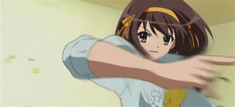 The Melancholy Of Haruhi Suzumiya Anime Gif The Melancholy Of Haruhi