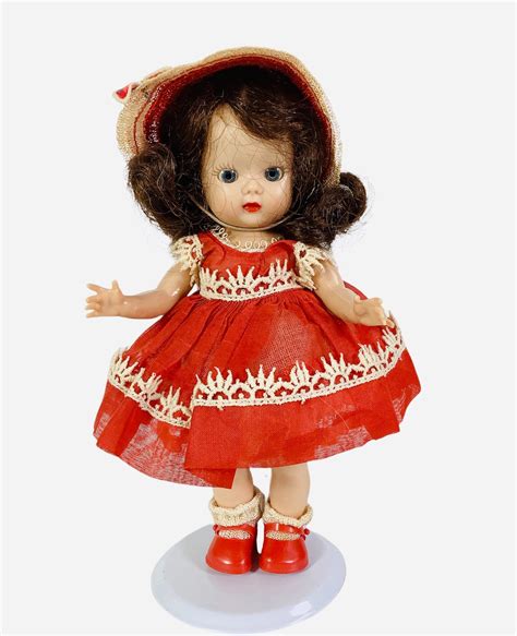 Lot Nancy Ann Storybook Hard Plastic Muffie Doll With Mohair Wig