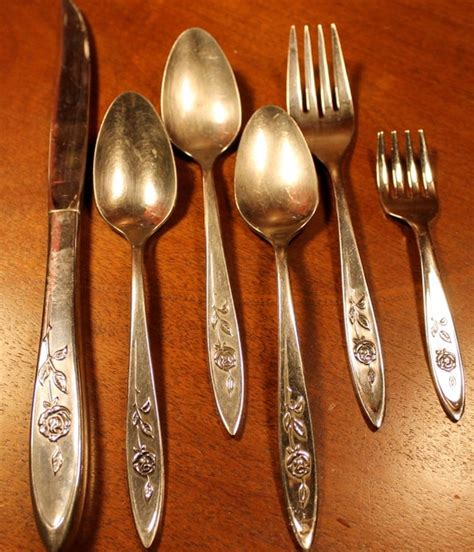 vintage flatware by oneida in my rose pattern stainless