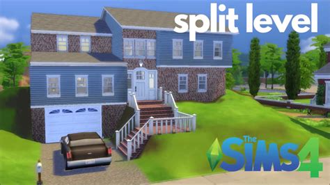 The Sims 4 Speed Build Updated Split Level Home No Cc Youtube