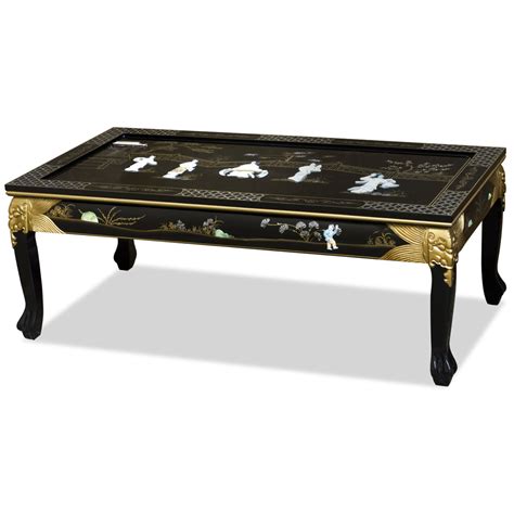 Black Lacquer Mother Of Pearl Coffee Table China Furniture Online