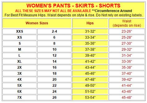 Womens Size Charts Jamin Leather®