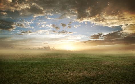 Foggy Grassland Wallpaper 1920x1200 30134